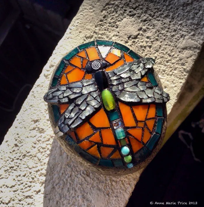 As A Way To Relax, I Make These Colorful Mosaics On Stones