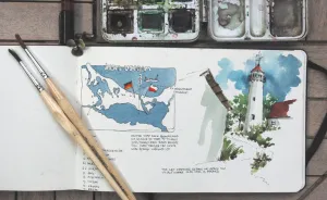 I Capture My Memories Of Countries I've Visited By Drawing Maps In My Notebooks