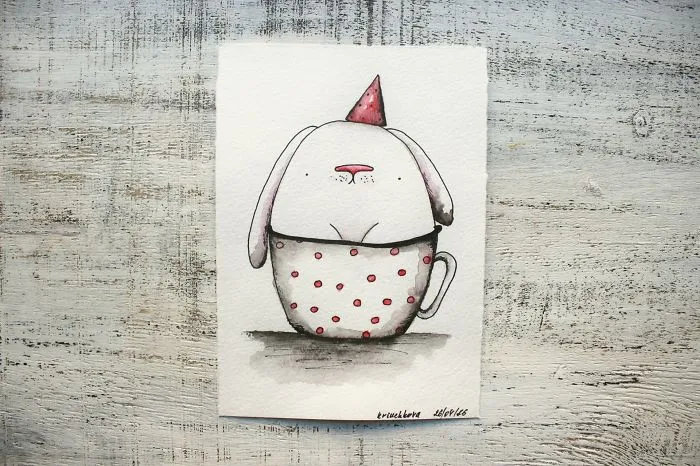 I Haven't Painted A Single Pic For 3 Years Since My Son Was Born, So I Started This 365 Watercolor Challenge