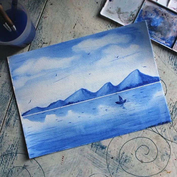 I Haven't Painted A Single Pic For 3 Years Since My Son Was Born, So I Started This 365 Watercolor Challenge