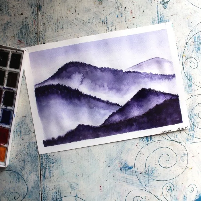 I Haven't Painted A Single Pic For 3 Years Since My Son Was Born, So I Started This 365 Watercolor Challenge