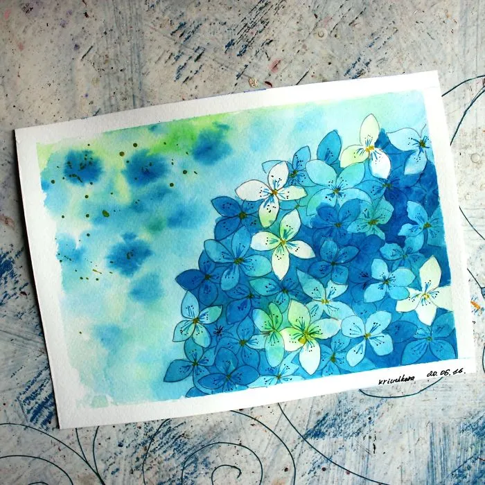 I Haven't Painted A Single Pic For 3 Years Since My Son Was Born, So I Started This 365 Watercolor Challenge