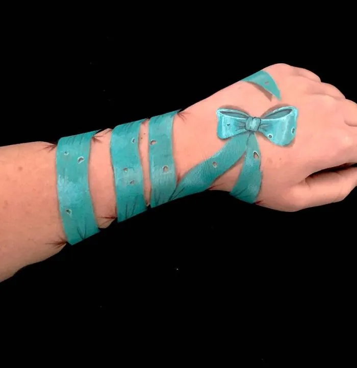 I Turn My Arms Into Optical Illusions