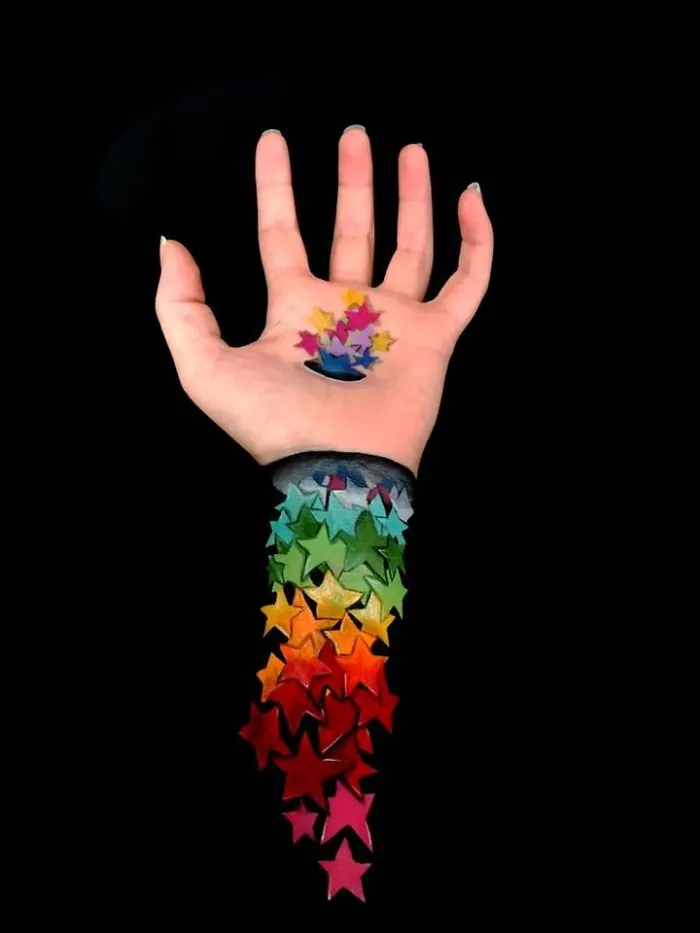 I Turn My Arms Into Optical Illusions