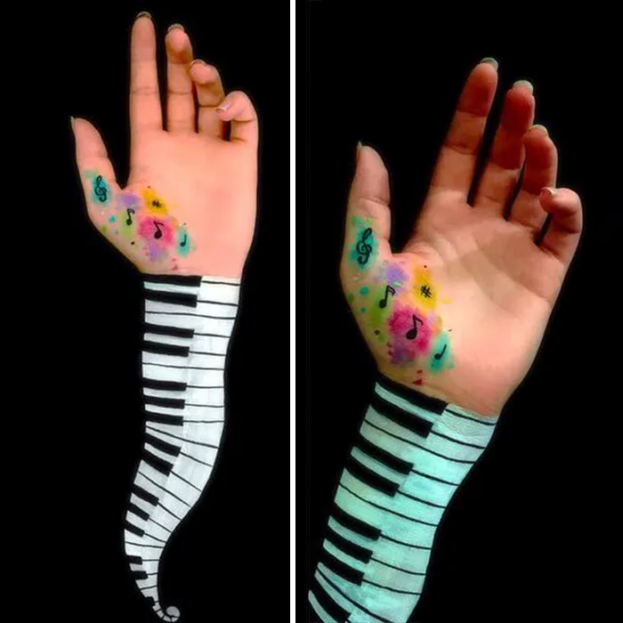 I Turn My Arms Into Optical Illusions