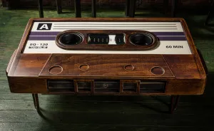 My Friend Made This Awesome Cassette Tape Coffee Table