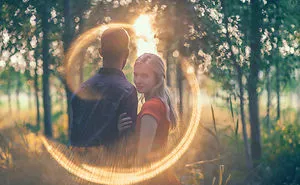 I Photographed A Couple With A Rare Lens Flare