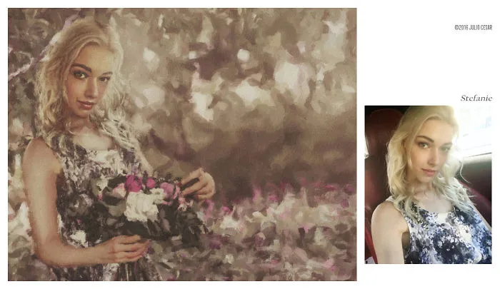 Julio Cesar Turns Your Photos From Social Networks Into Stunning Paintings.