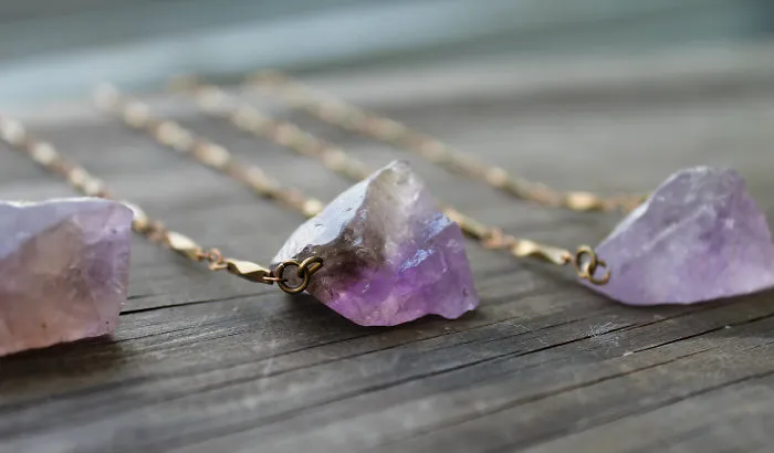Raw Amethyst Charm