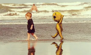 Invisible Friend: Family Pictures Invaded By A Cute Monster