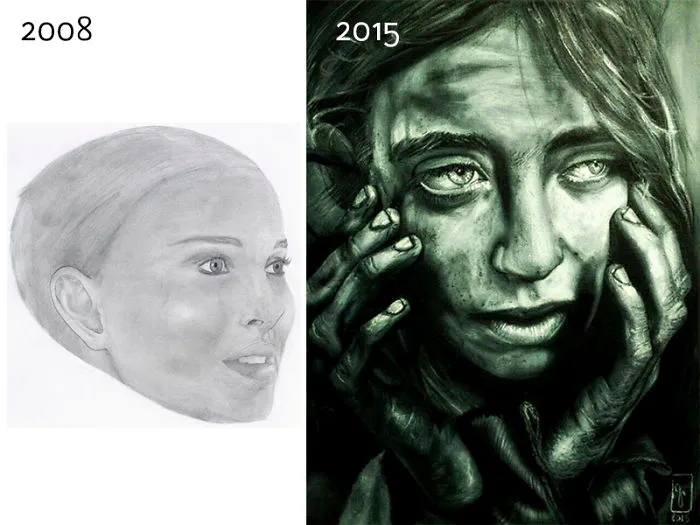 From Pencil To Acrylic In 7 Years