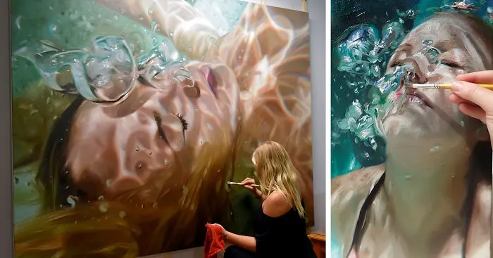 Realistic Underwater Paintings Inspired By My Memories Of Water