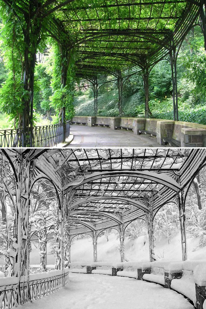 Pergola, Conservatory Garden, Central Park, New York, USA