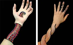 I Turn My Arms Into Optical Illusions