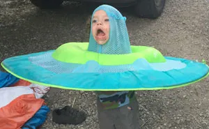 Challenge: Photoshop This Child With A Raft On His Head