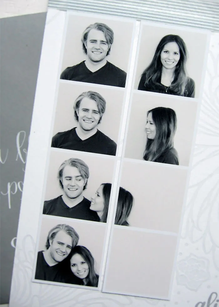 Romantic Photostrip Engagement Announcement