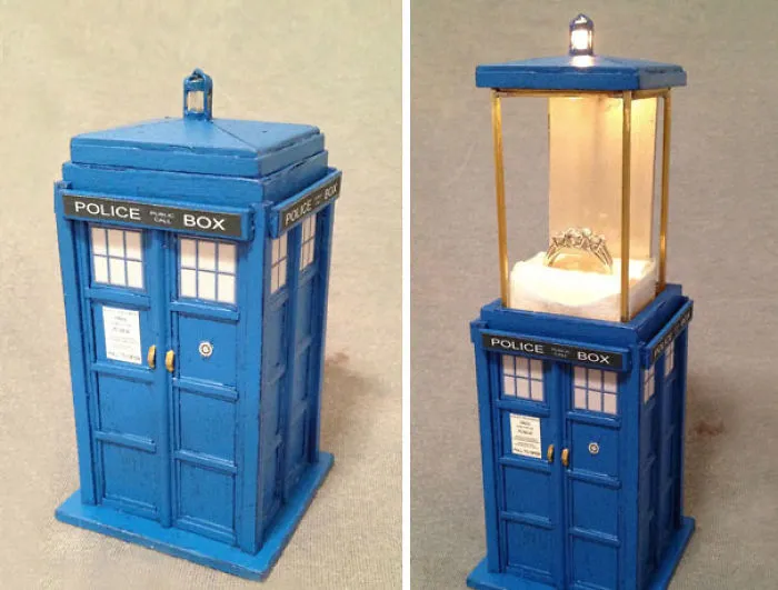Proposial With A Magical Doctor Who Box