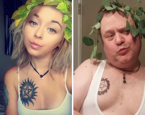 Dad Trolls His Daughter By Recreating Her Selfies