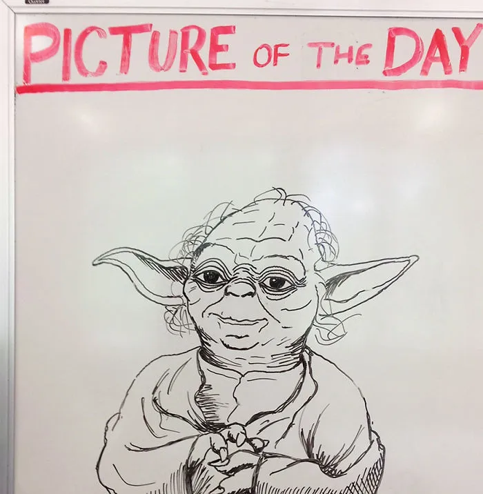 Teacher Draws Awesome Pictures For His Students Every Day (61 Pics)