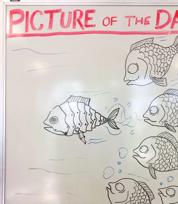Teacher Draws Awesome Pictures For His Students Every Day (61 Pics)
