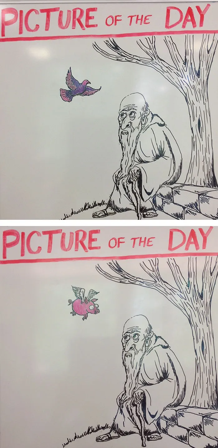 Teacher Draws Awesome Pictures For His Students Every Day (61 Pics)