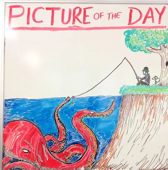 Teacher Draws Awesome Pictures For His Students Every Day (61 Pics)