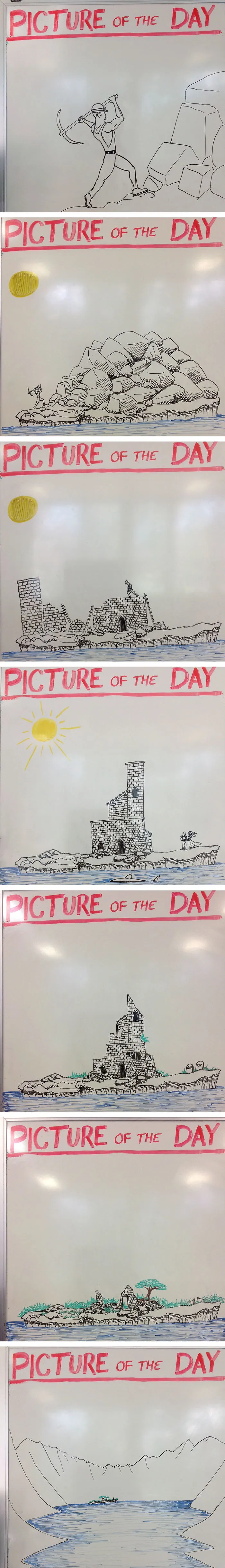 Teacher Draws Awesome Pictures For His Students Every Day (61 Pics)
