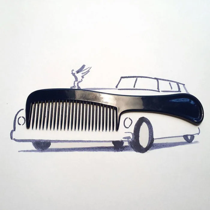 Illustrator Completes His Illustrations With Everyday Objects (61 Pics)