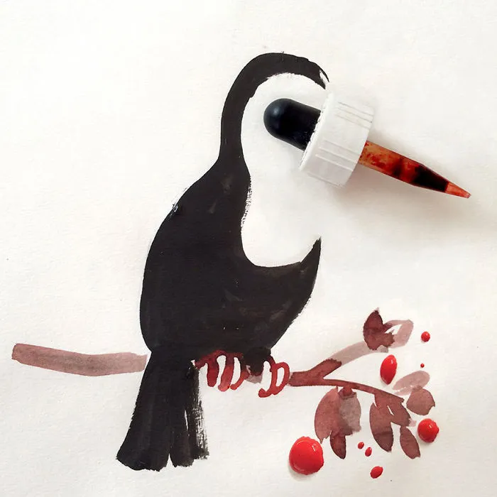 Illustrator Completes His Illustrations With Everyday Objects (61 Pics)