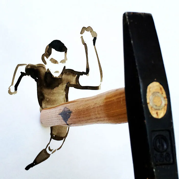 Illustrator Completes His Illustrations With Everyday Objects (61 Pics)