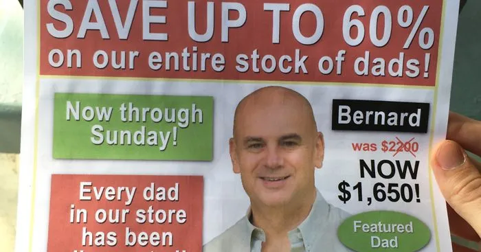 I Made A Fake Father's Day Sale Flyer And Left It In My Neighbors' Mailboxes