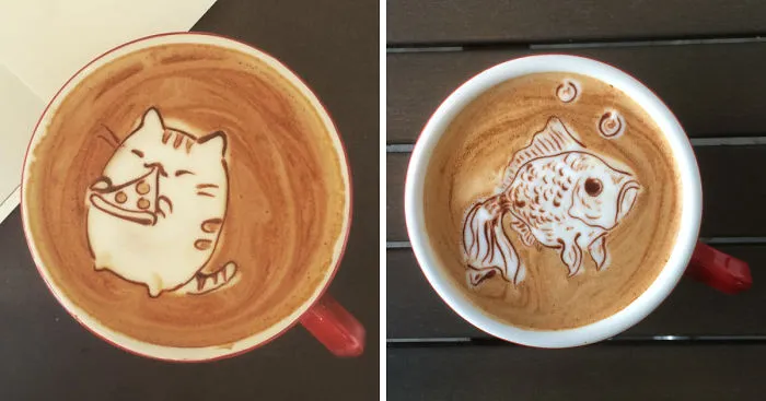 My Friend Convinced Me To Try Latte Art, Here's The Result