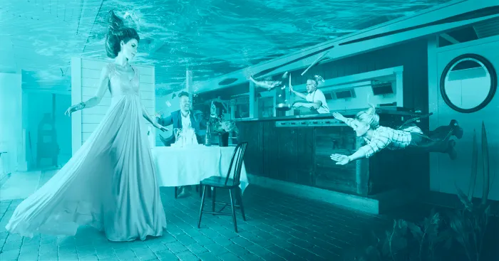 I Spent Over 40 Hours To Create This Underwater Restaurant Image