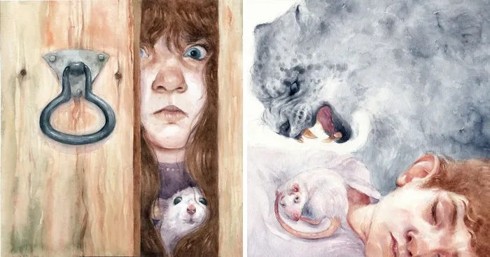I Created Watercolor Illustrations Based On The Fantasy Novel 'The Golden Compass'