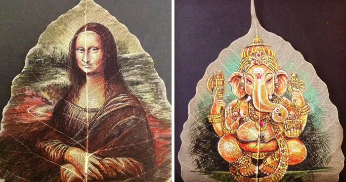 I Paint On Peepal Leaves To Keep The Ancient Art Alive