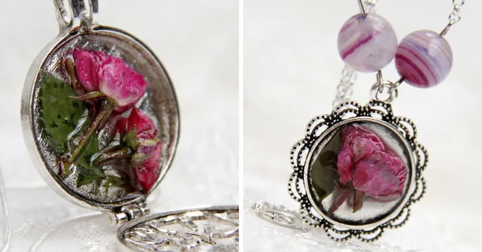 I Create Romantic Jewelry With Real Roses