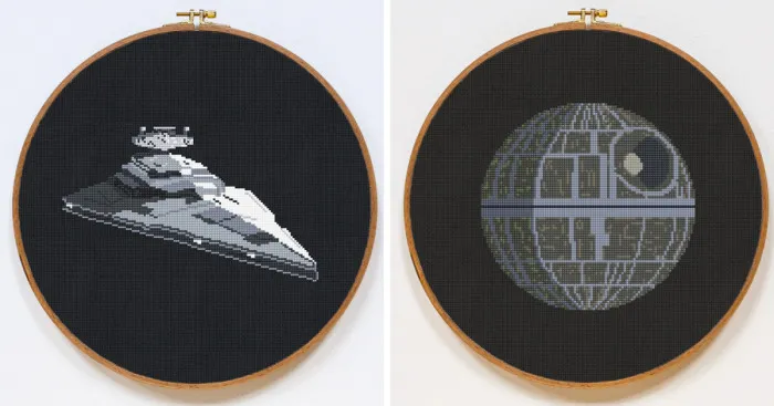 We Make Cross Stitches Of Star Wars Battleships