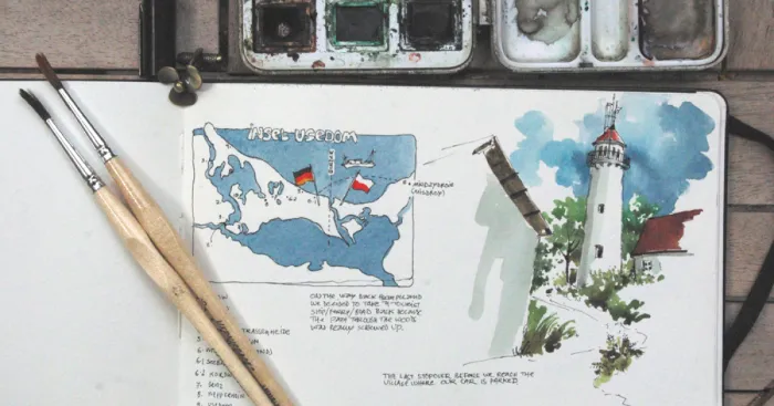 I Capture My Memories Of Countries I've Visited By Drawing Maps In My Notebooks