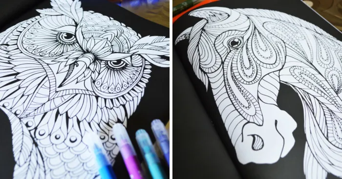 This Coloring Book Will Make You Relax With Its Awesome Animal Designs