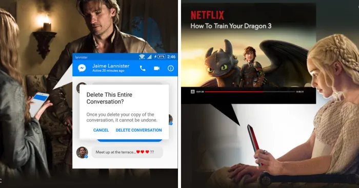 9 Posters Of Game Of Thrones Characters Using Modern Day Apps