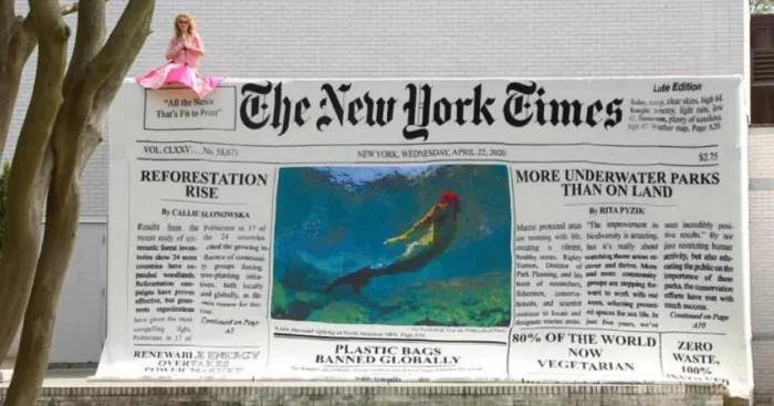 Artist Crochets The Front Page Of New York Times