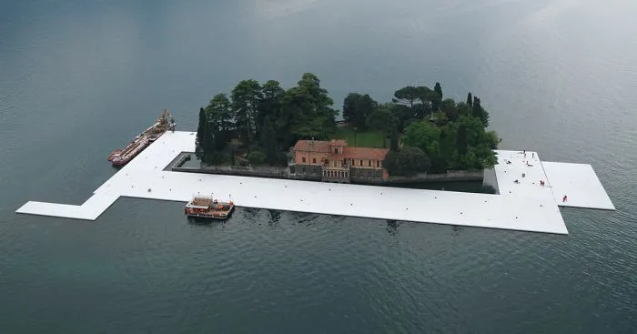 Artists Are Building Water Walkway Across Lake Iseo, Italy