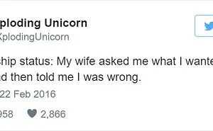 46 Funny Wife Tweets That All Married People Will Relate To