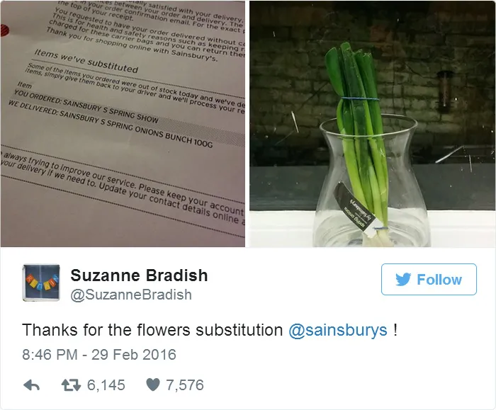 Thanks For The Flowers Substitution