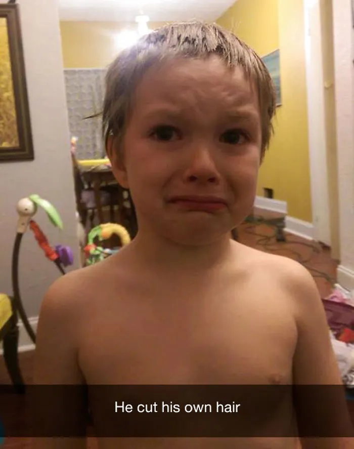 He cut his own hair
