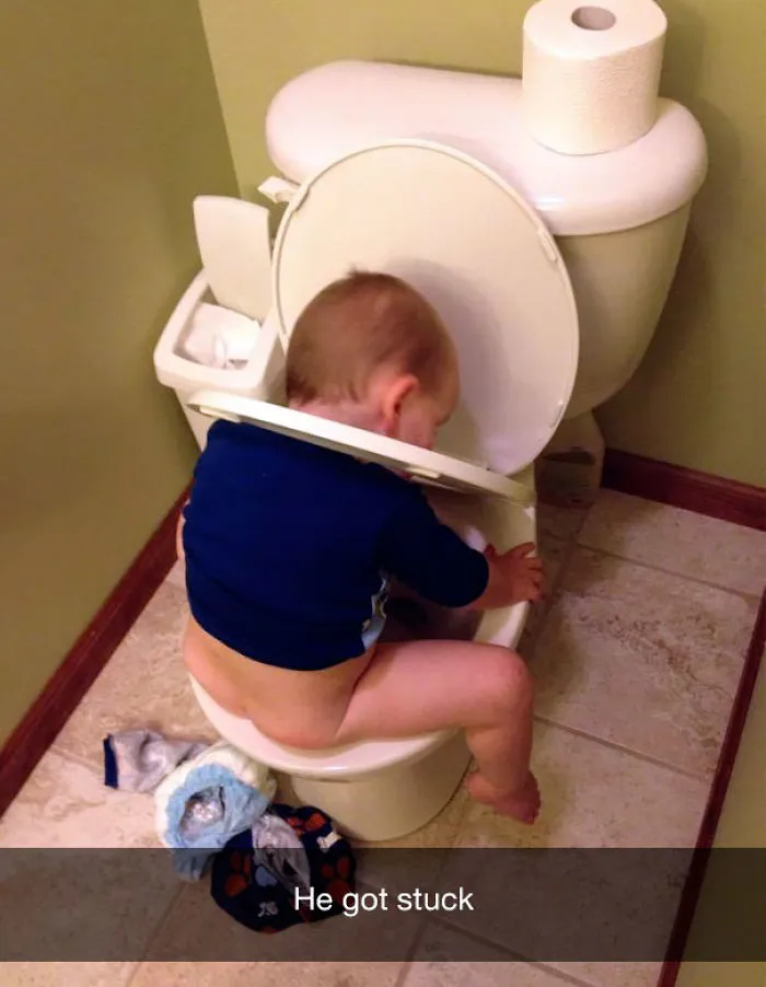 He got stuck