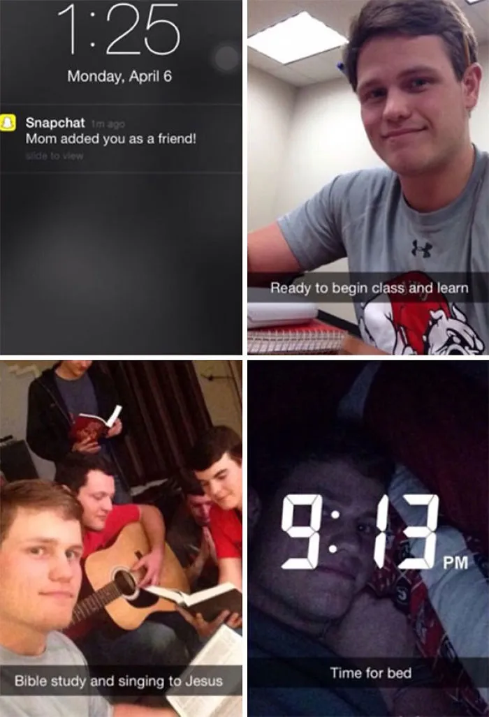 Snapchat Ideas For If Your Mom Adds You On Snapchat