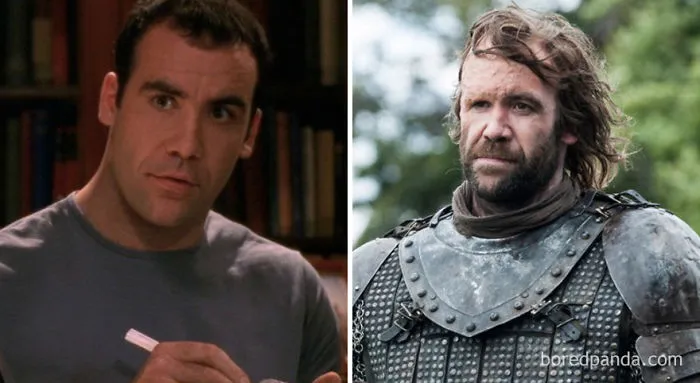 Rory McCann As Kenny Mcleod (in 2002's The Book Group) And As Sandor Clegane Aka The Hound (In GoT)