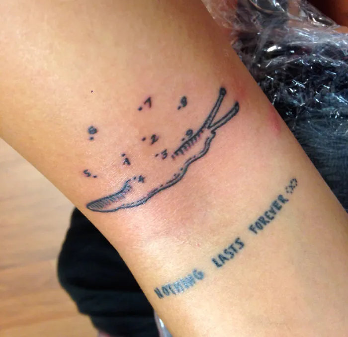 Connect The Dots Snail House Tattoo