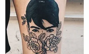 Portraits With Lines And Flowers